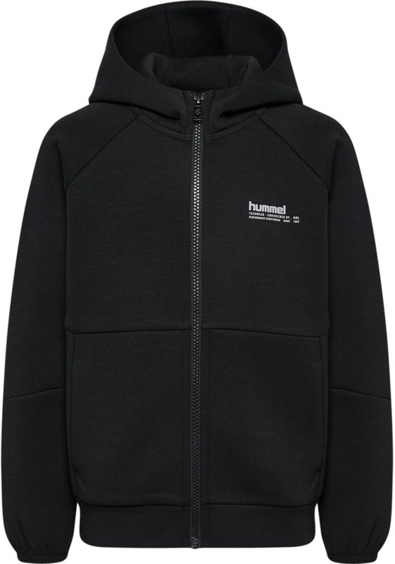 Hummel Cardigan - HmlJR Tech Fleece - Zwart - Hummel - 5-6 jaar (110-116) - Cardigan