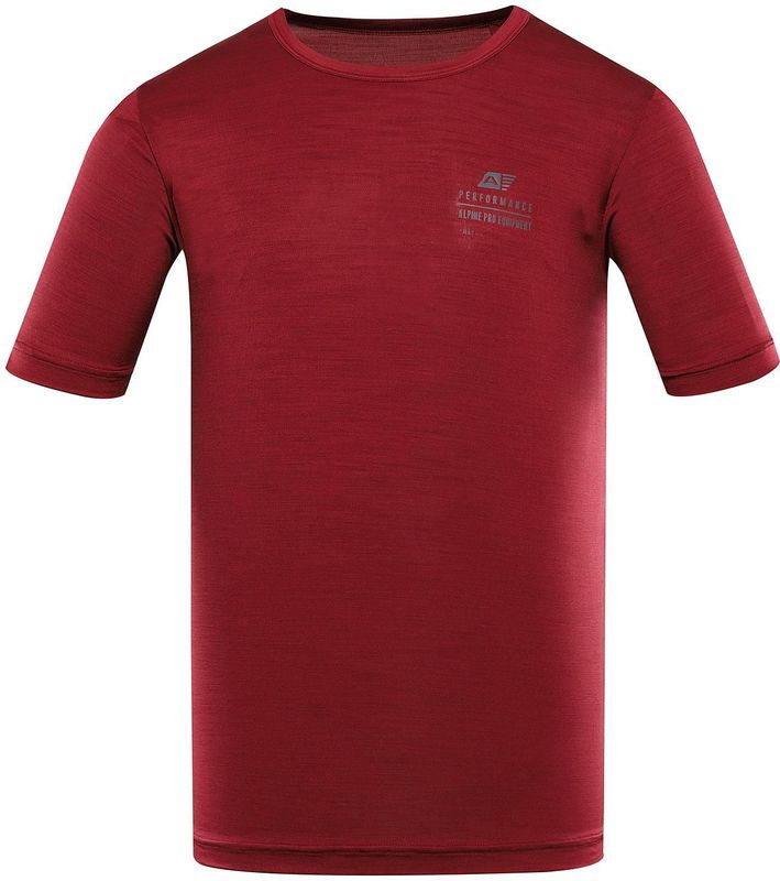 Alpine Pro - Basik - Heren Sneldrogend T-shirt - Bordeauxrood