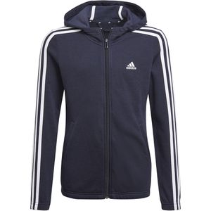 Kinder sweatshirt met capuchon en ritssluiting adidas Essentials 3S
