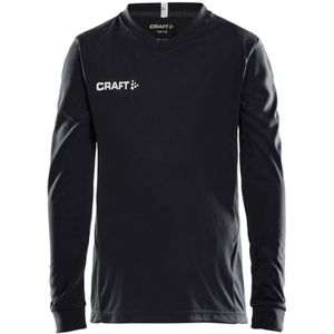 Craft Squad Jersey Solid LS Shirt Junior Sportshirt6 - Unisex - zwart wit6 152