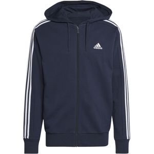 Hooded sweatshirt met rits adidas 3-Stripes Essentials French Terry