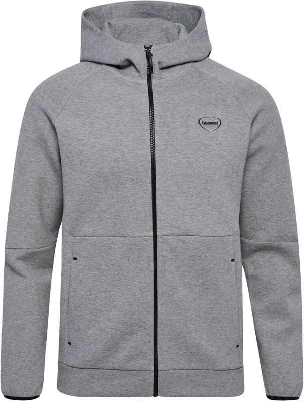 Hummel - Hmltech Fleece Regular Zip Hoodie - Grijs Melange - Trainingsjack