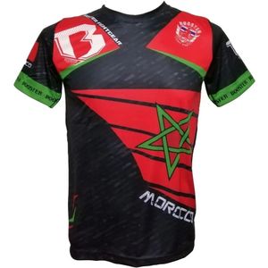 Booster Fightgear - AD Marokko Tee - T-shirt - Polyester Eyletmesh - Zwart