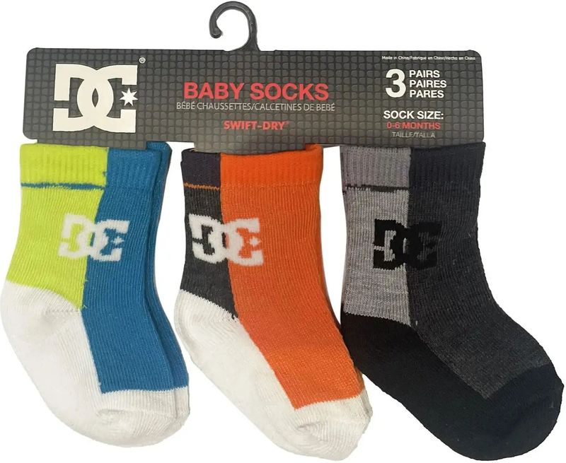 DC Shoes - 2635T - Baby Sokken - Pakket van 3 - Goede Kwaliteit