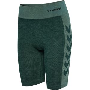 Hummel - hmlCLEA Seamless Cycling Shorts - Groen - Sportbroeken