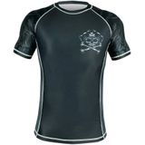 PRIDEorDiE - PIRATE V.2 - Rashguard - Zwart Grijs - XXXL