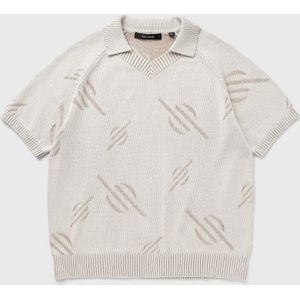 Monogram polo knit