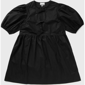 Cotton Poplin Tie String Mini Dress