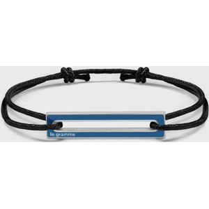 1.7g polished sterling silver blue lacquered cord bracelet