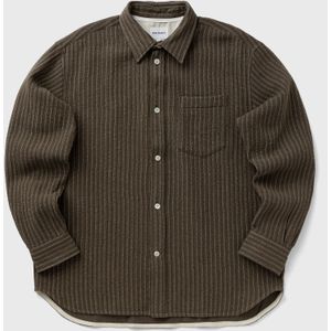 Mo Oversized Wool Stripe Shirt