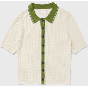 SHORT SLEEVE POLO CARDIGAN