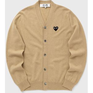 V-NECK CARDIGAN BLACK EMBLEM KNIT