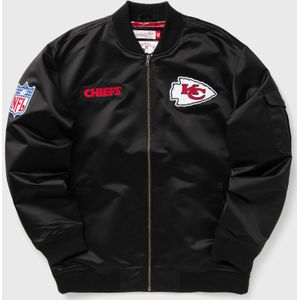NFL TEAM LEADER SATIN BOMBER VINTAGE LOGO KANSAS CITY CHIEFS