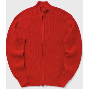 FISHERMAN RIB ZIP UP SWEATER