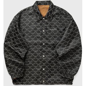 SOLID CAMO JACQUARD NYLON REVERSIBLE COACH JACKET