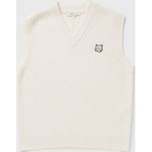 FOX HEAD WOOL RIBBED VEST