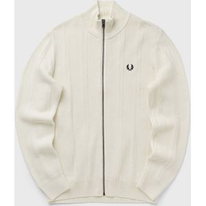 TEXTURED ZIP THROUGH CARDIGAN