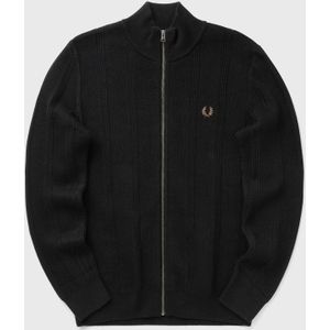 TEXTURED ZIP THROUGH CARDIGAN