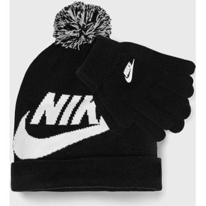 NAN SWOOSH POM BEANIE GLOVE SET