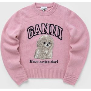 Graphic Wool Mix Poodle Crewneck