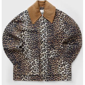 Printed Canvas Midi Jacket