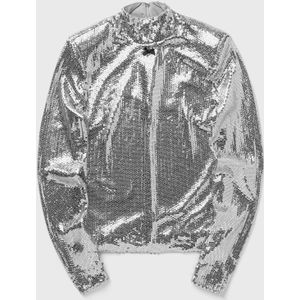 Sequin High Collar Top