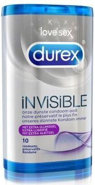 Durex - Invisible Extra Lubricated Condooms 10 St.