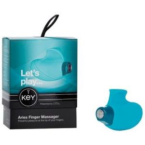 Key By Jopen - Aries Finger Massager Blauw
