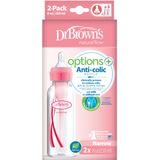 Dr. Brown's Standaardfles Duo-pack 250 ml Roze