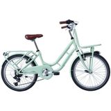 Wings Retro 22 Inch 34 cm Meisjes 6V V Brakes Lichtgroen