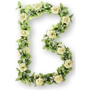 Basil Bloemenstreng Flower Garland met rozen 120 cm wit