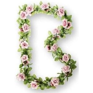 Basil Bloemenstreng Flower Garland met rozen 120 cm roze