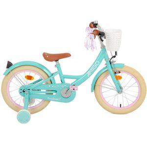 AMIGO Perfect 16 Inch 23,5 cm Meisjes Terugtraprem Turquoise