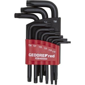 Gedore Red Torx sleutelset (T10 50) kort 9 delig