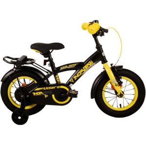 Volare Thombike 12 Inch 21,5 cm Jongens Terugtraprem Zwart/Geel