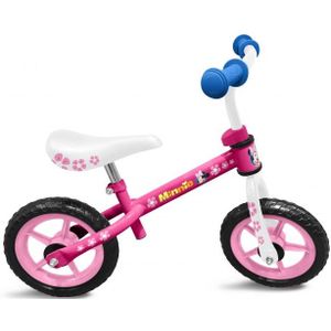 Disney Minnie Mouse Loopfiets met 2 wielen 10 Inch Meisjes Roze/Wit