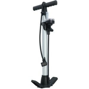 Dresco Fietspomp Manometer 52 cm Dunlop, Presta, Schrader Ventiel Zilver