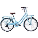 Wings Retro 22 Inch 34 cm Meisjes 6V V Brakes Lichtblauw