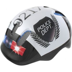Ventura Fietshelm Police Wit Zwart Maat 52/57 cm