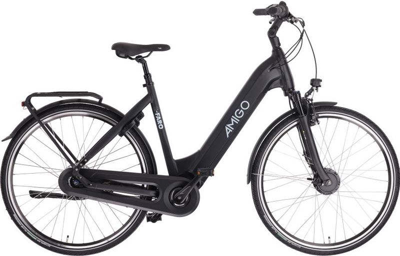 AMIGO E Faro S3 28 Inch 50 cm Dames 7V Rollerbrake Matzwart