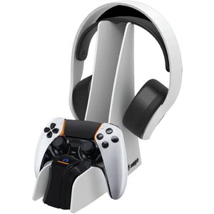 Snakebyte Dual Charge 5&Headset Stand (White) PS5