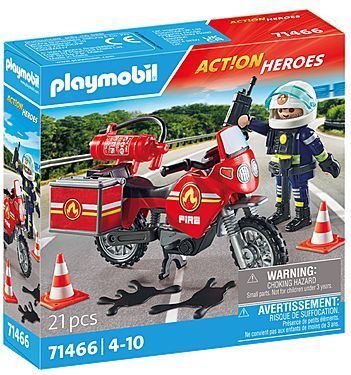Playmobil - Feuerwehrmotorrad am Unfallort (71466)