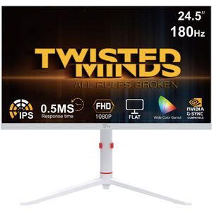 Twisted Minds - Arctic Pro Series 24"" FHD - 180HZ 0.5MS Fast IPS HDMI 2.1 Gaming Monitor - White
