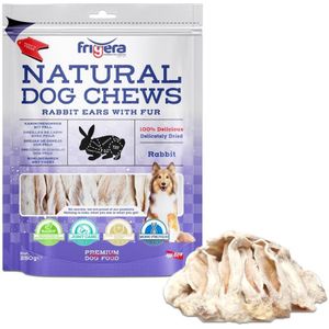 Frigera - Natural Dog Chews Rabbit ears with fur 250 g - (402285861849)