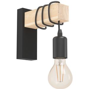 EGLO - TOWNSHEND Wandleuchte - Schwarz&FSC-zertifiziertes Holz