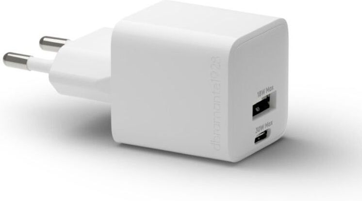 dbramante1928 - Re-charge - Wandladegerät GaN - USB-C+USB-A 30W+18W EU - Weiß