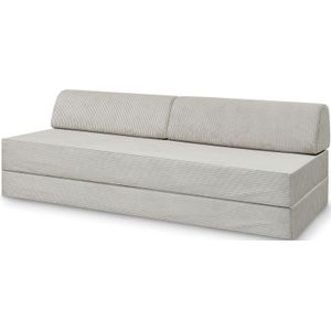 Levi Modulares 2-Sitzer Sofa mit Schlaffunktion 03 RAL5002 – Ultramarinblau – matt Teddy-Cord – Lichtgrau