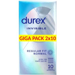 Durex Invisible Regular Fit - ultradunne condooms (2x10st)