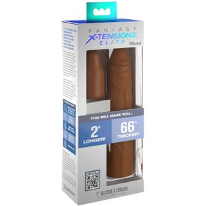 X-TENSION Elite 2 - Aanpasbare penisomhulsel (bruin)