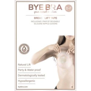 Bye Bra D-F - onzichtbare borstenlift tape - huidkleurig (3 paar)